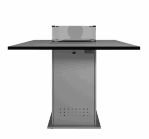 Clifton Gaskamin - Comfort Dining Table "Grau" 75cm + Tischplatte L "Beton" TK - V2.0